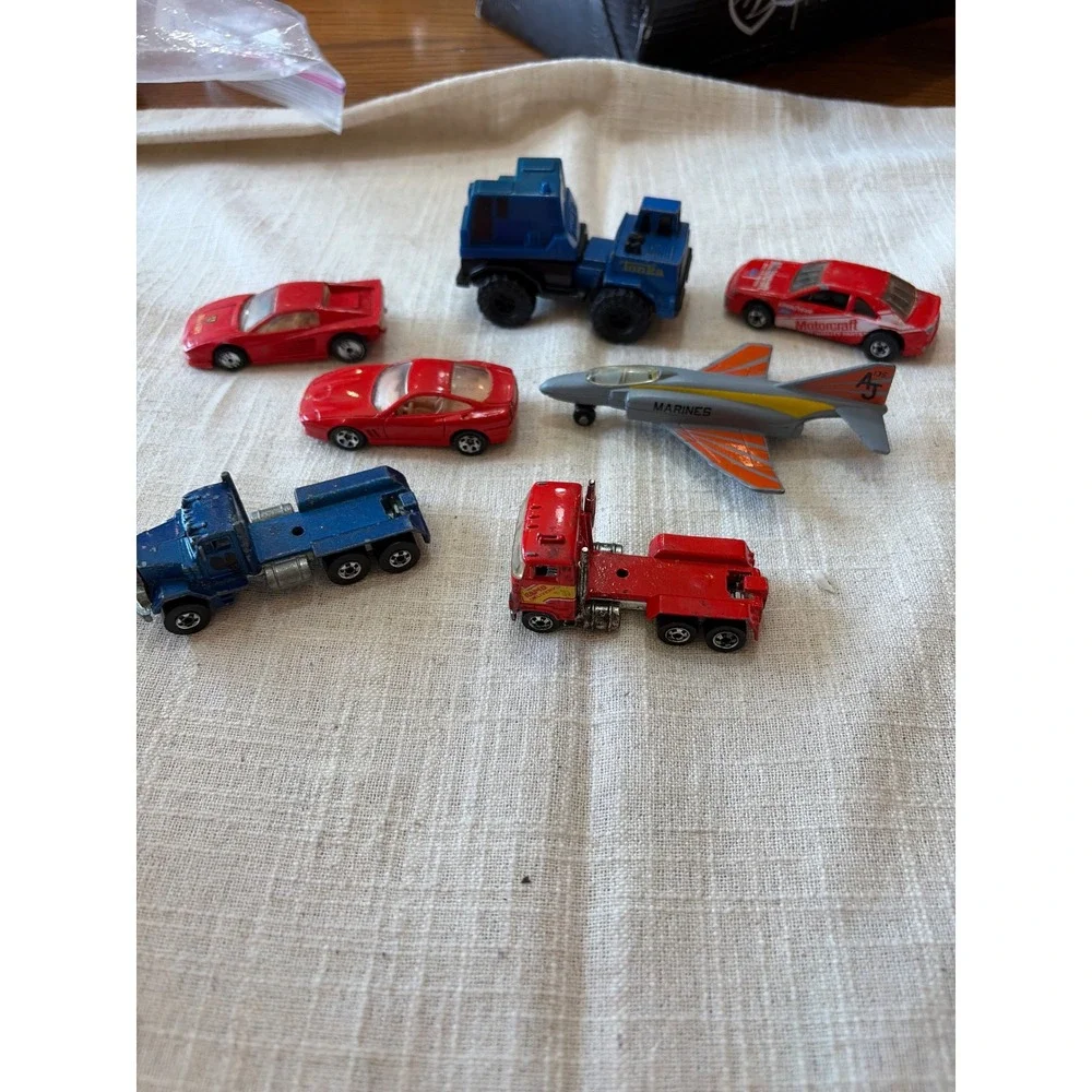 Vintage Hot Wheels Matchbox‎ Tonka Diecast Lot Peterbilt Ferrari Phantom Jet 7pc